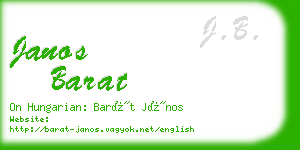 janos barat business card